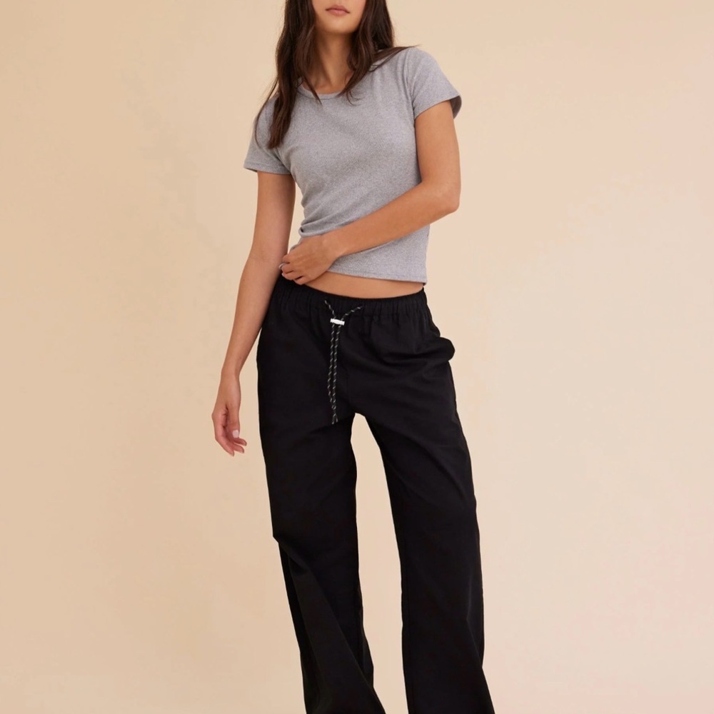 Black Pants with Drawstring